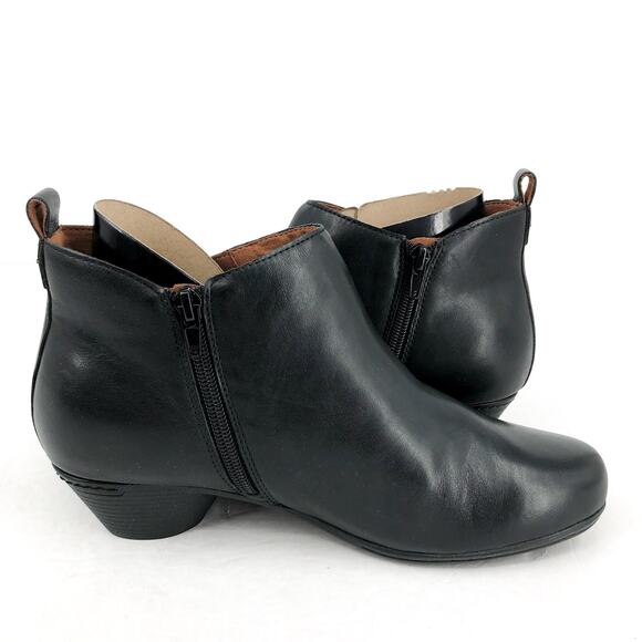Cobb Hill Womens Larsa Ankle Bootie US 8 Wide EU 38.5 Black Leather NIB - Picture 4 of 12
